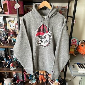 Champion Georgia Bulldogs Hoodie Gray Men’s M Graphic Pullover Collegiate